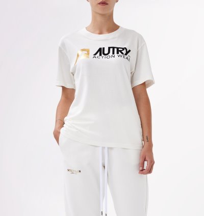 Camiseta Autry Crew Neck Mujer Blancas | MM9ECVS