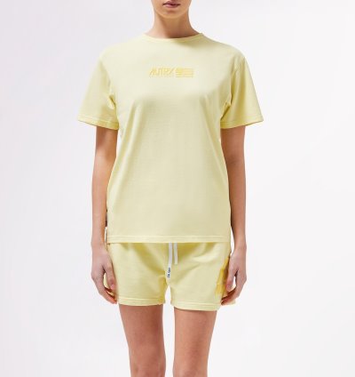 Camiseta Autry Matchpoint Mujer Amarillo | BDX8QLQ