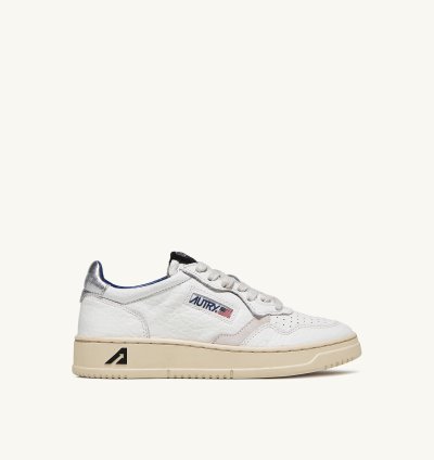 Zapatillas Autry Medalist Low Hombre Blancas Plateadas | UT71GDS