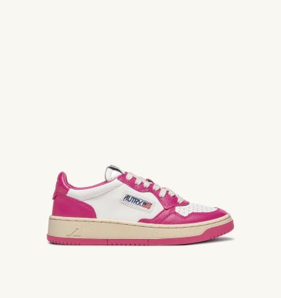 Zapatillas Autry Medalist Low Mujer Blancas Fucsia | SV6RZ9J