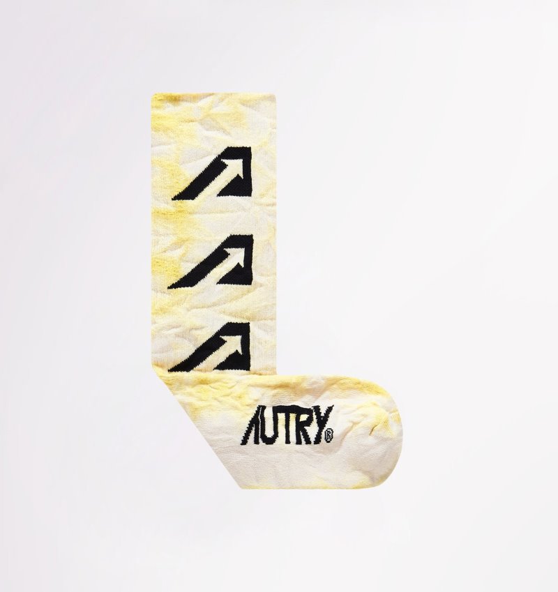 Calcetines Autry Matchpoint Hombre Amarillo | 9DVNJ8F