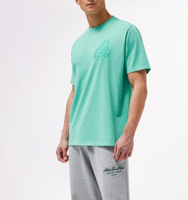 Camiseta Autry Matchpoint Hombre Verde | G74JMI8