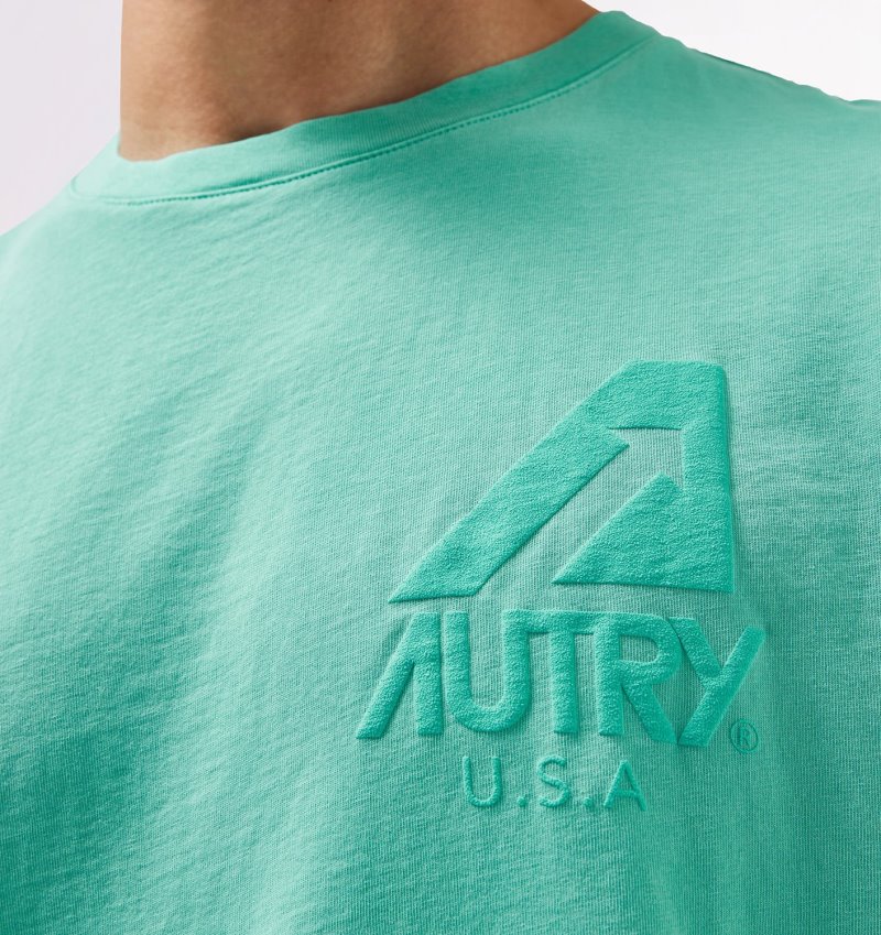 Camiseta Autry Matchpoint Hombre Verde | G74JMI8