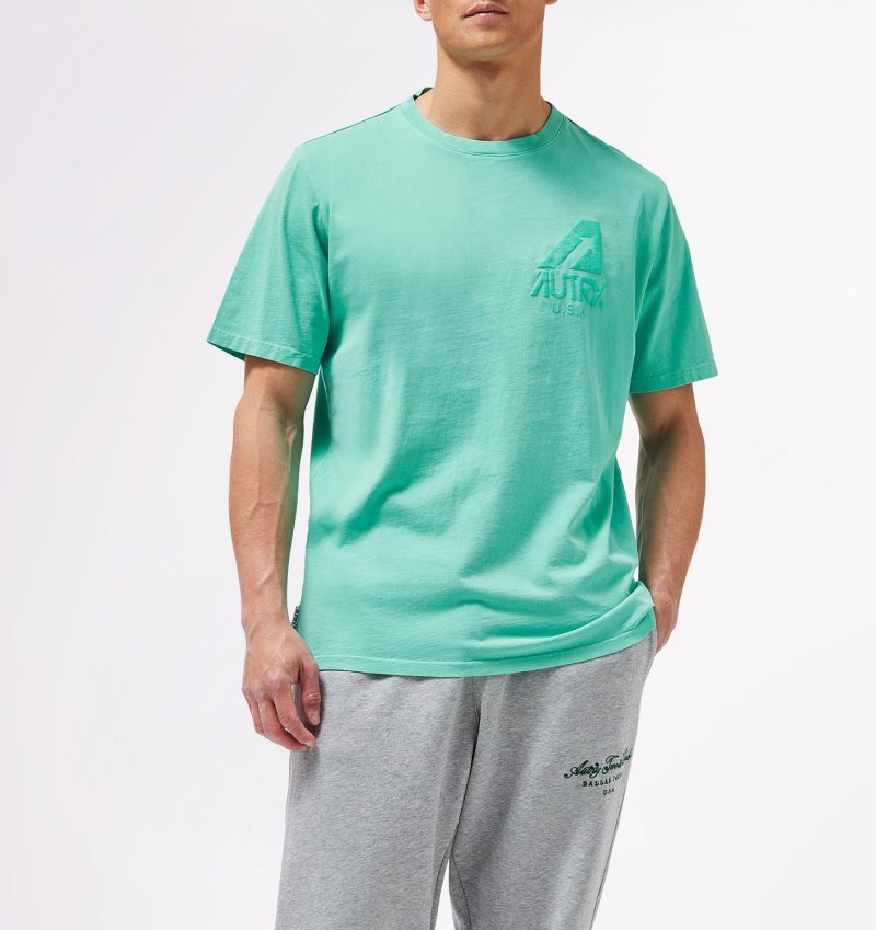 Camiseta Autry Matchpoint Hombre Verde | G74JMI8