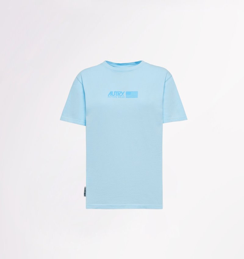 Camiseta Autry Matchpoint Mujer Azules Claro | KIKF0M3