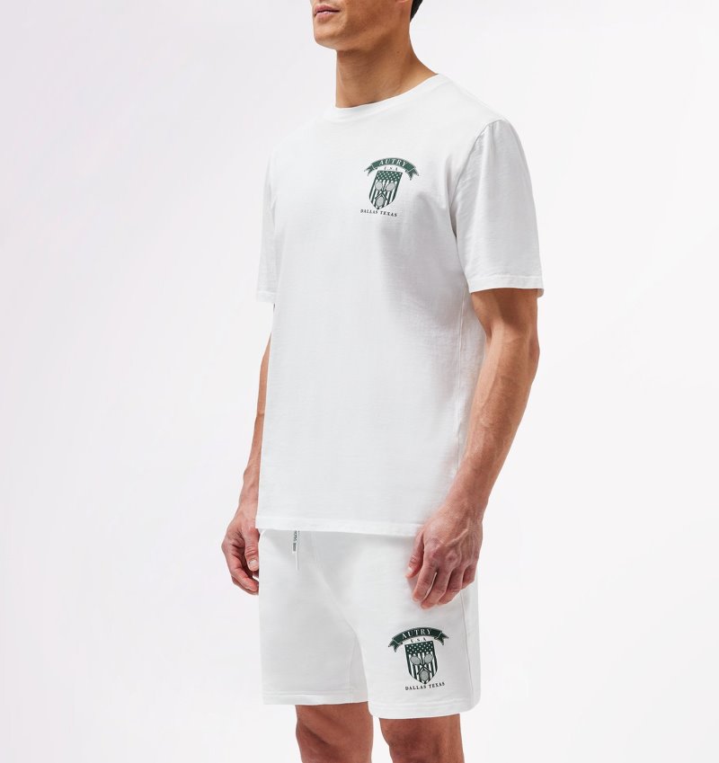 Camiseta Autry Tenis Club Badge Hombre Blancas | DFKPTCN