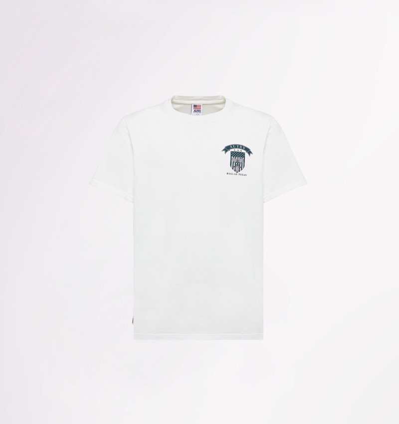 Camiseta Autry Tenis Club Badge Hombre Blancas | DFKPTCN