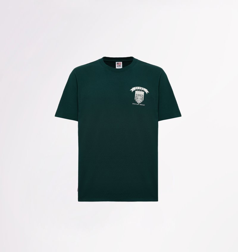 Camiseta Autry Tenis Club Badge Hombre Verde | EL2DANR