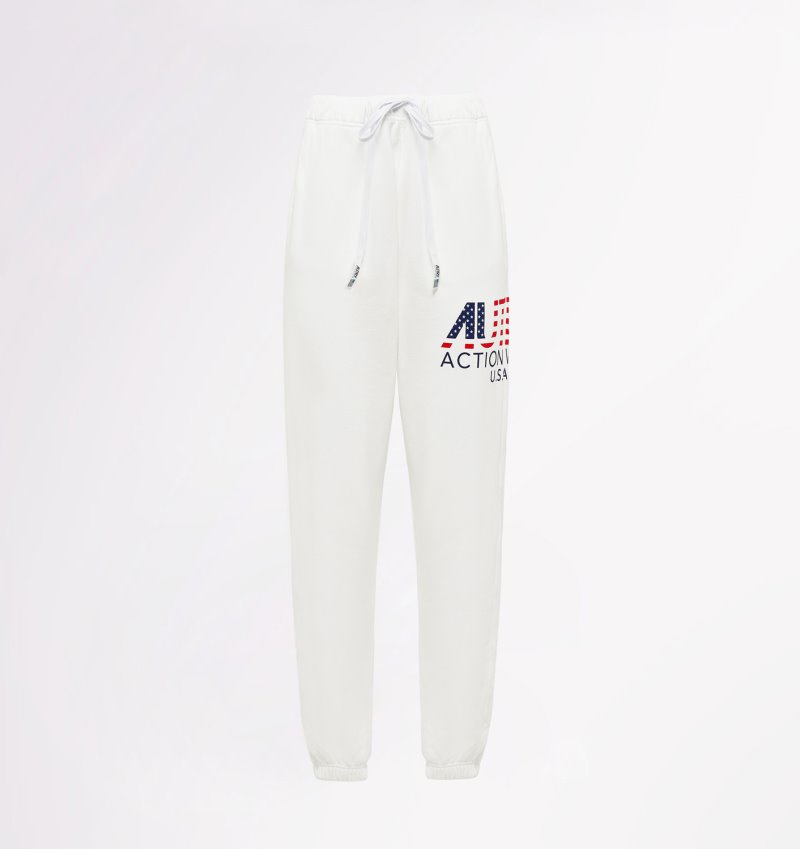 Pantalones Autry Iconic Logo Mujer Blancas | DTM2RTK