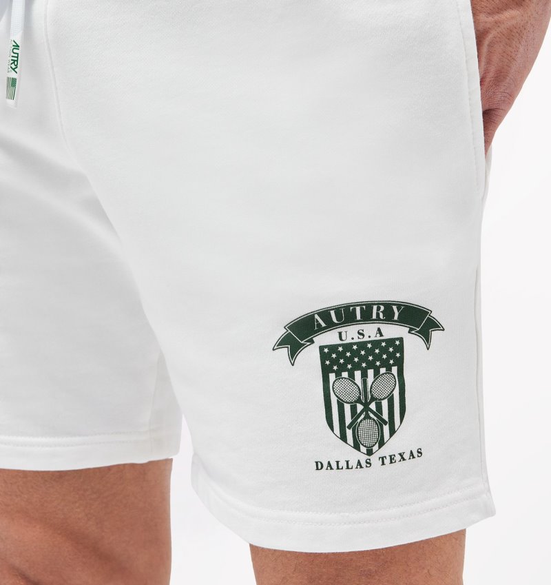 Pantalones Cortos Autry Tenis Club Badge Hombre Blancas | BJH0RGU