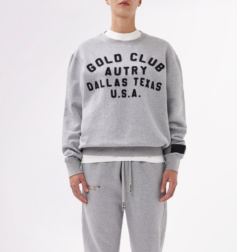 Sudaderas Autry Dallas Crew Neck Mujer Gris | KB1TKV5