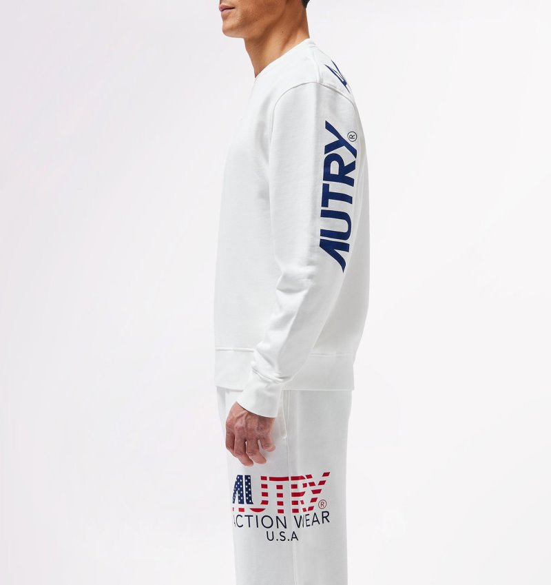 Sudaderas Autry Iconic Logo Hombre Blancas | EO43O21