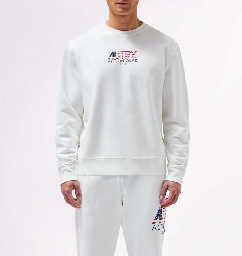 Sudaderas Autry Iconic Logo Hombre Blancas | EO43O21