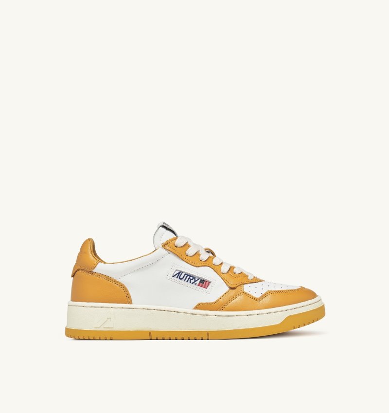 Zapatillas Autry Medalist Low Hombre Blancas Amarillo | 8B3KXMB