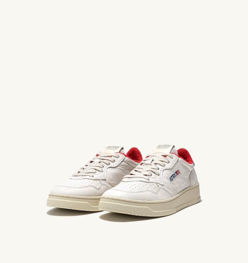 Zapatillas Autry Medalist Low Hombre Blancas Rojas | ANYEOQW