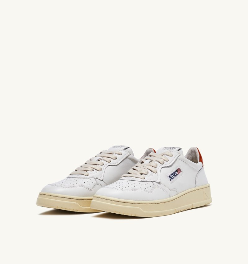 Zapatillas Autry Medalist Low Hombre Blancas Rojas | VZPITYV