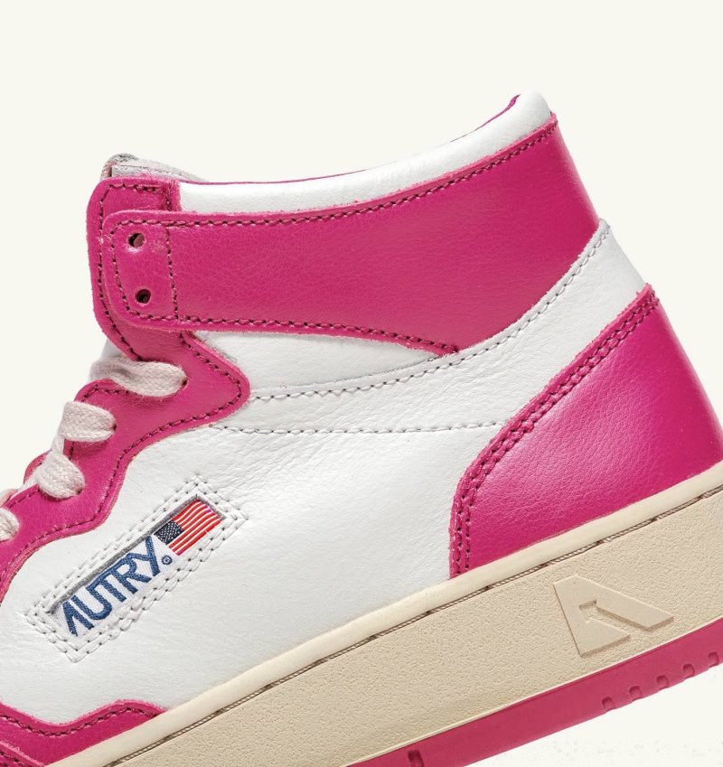 Zapatillas Autry Medalist Low Mujer Blancas Fucsia | PAUO3NS