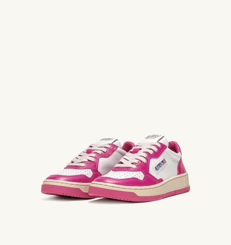 Zapatillas Autry Medalist Low Mujer Blancas Fucsia | SV6RZ9J